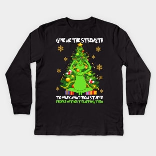 Funny Grinch Christmas Grinch Funny Gift Grinchmas Grinch Lovers Kids Long Sleeve T-Shirt